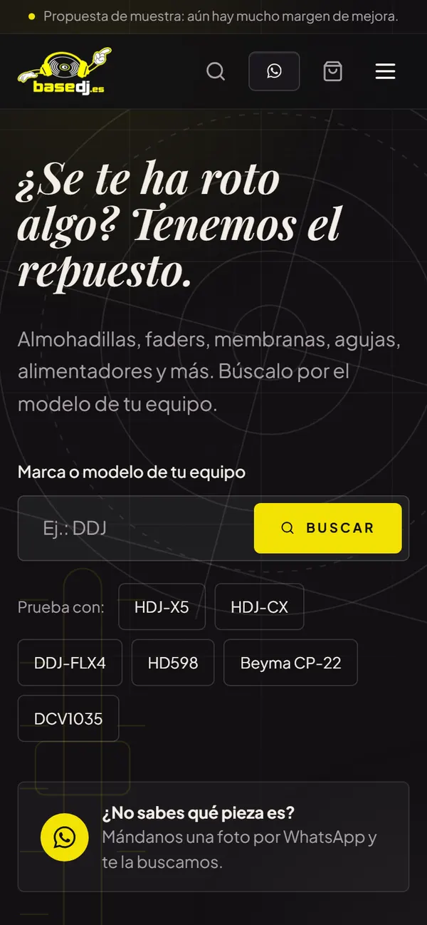 Demo de BaseDJ en el móvil