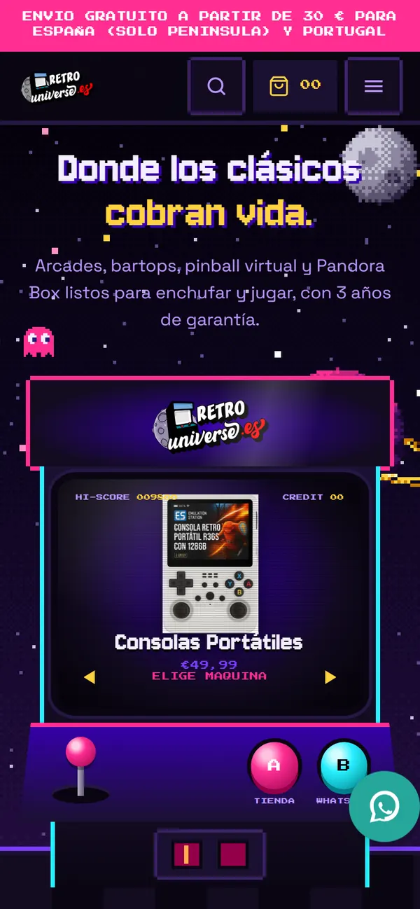 Retro Universe en el móvil